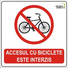 Biciclete interzis 14x14cm